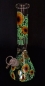 Preview: Glas Kolbenbong ICE Percolator GLOW IN THE DARK Sonnenblumen 26cm ø 45mm