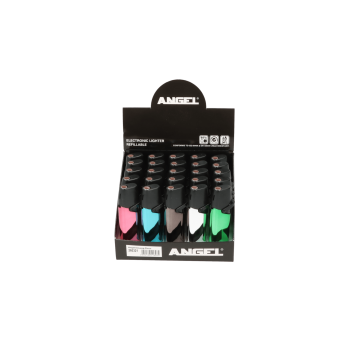 Angel Feuerzeug Jet, Metallhülle glänzend 5 Farben, nachfüllbar
