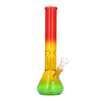 Glasbong Ice+Percolator konisch Rasta 30cm