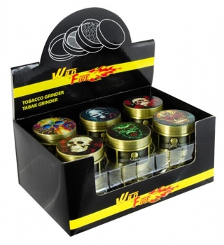 1CNC Aluminium Grinder Pollinator 3-part ø 38mm Skull