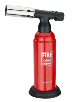 Feuerzeug Champ High Crème Brulée Feuerlöscher Butan Gasbrenner 18,5cm rot
