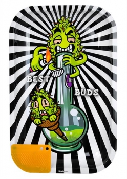 DrehTablett-Rolling Tray Large Best Buds Smoke me ca. 27,5x17,5x2cm