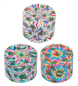 1 Metall Grinder/Polinator "Colourful Leaves" 4-part, ø 60mm