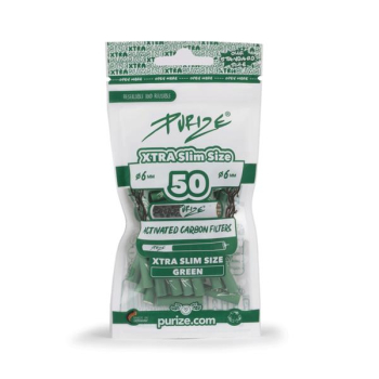 PURIZE Aktivkohlefilter XTRA Slim GREEN ø 5,9mm 50er Packung
