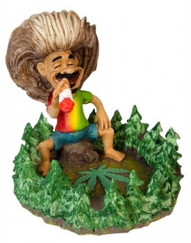 Polyresin Aschenbecher Figur Rastaman mit Joint & Beet 10,5 cm