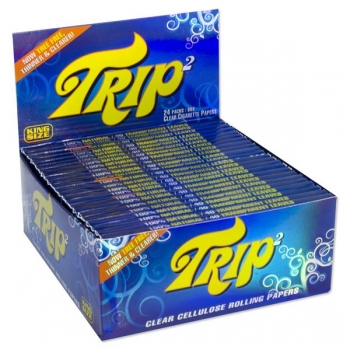 TRIP2 Clear King Size transparentes Papier 24er Box Zigarettenpapier