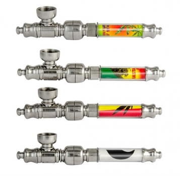 US Schraubpfeife aus Metall, 130mm, "Maria Senior" + Siebe