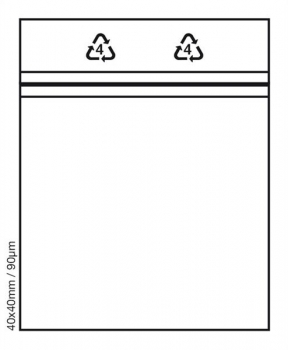 100 Tütchen 40x40mm 90µm Druckverschluss Beutel Zip Bags Polybeutel