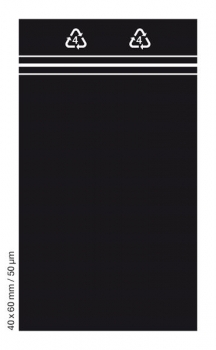 100 Tütchen BLACK 40x60mm Druckverschluss Beutel Zip Bags Polybeutel