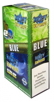 Juicy Hemp Wraps 50 (25x2) BOX Blue: (Blueberry/Blaubeer) Geschmack