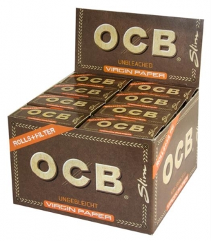 OCB OCB Unbleached Slim Rolls + Filter Blättchen Papers