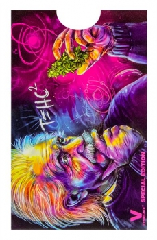 V-Syndicate Card - Metall-Grinderkarte T=HC2, die flache Karte im Kreditkartenformat ist fingerschonend gefräst, besitzt aber mit extra scharf gefrästen Raspelkanten die perfekten Grindereigenschaften. Zu jeder Karte gibt es ein entsprechend bedrucktes Pa