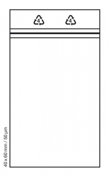 100 Tütchen 40x60mm tranparent Druckverschluss Beutel