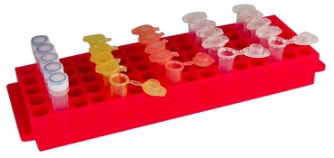 Display Rack für Reaktionsgefäße 1,5/2ml rot