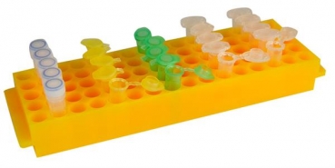 Display Rack für Reaktionsgefäße 1,5/2ml gelb