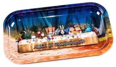 Dreh Tablett Rolling Tray SMALL "Alice Dinner" ca. 27x16x1cm