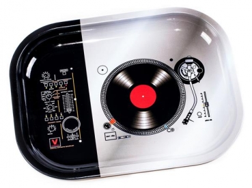 Dreh Tablett Rolling Tray MINI "Groove" ca. 18x14x1cm