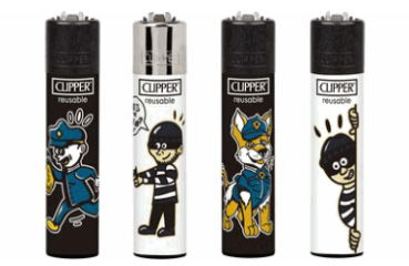 Clipper Feuerzeuge groß 48er Display Sprüche Diebe