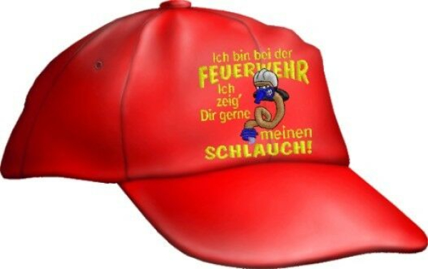 Caps FUN bin bei der Feuerwehr Sprüche Base Cap bestickt Basecap