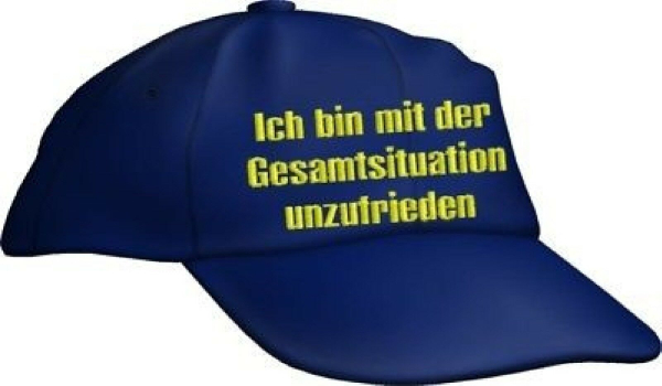 Caps FUN Gesamtsituation unzufrieden Sprüche Base Cap bestickt Basecap