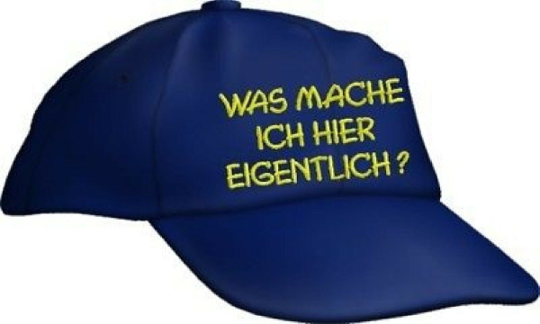 Caps FUN WAS MACHE ICH HIER Sprüche Base Cap bestickt Basecap