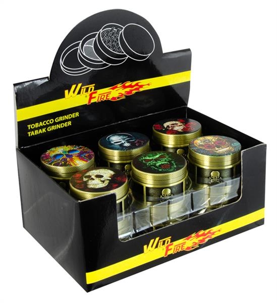 1CNC Aluminium Grinder Pollinator 3-part ø 38mm Skull