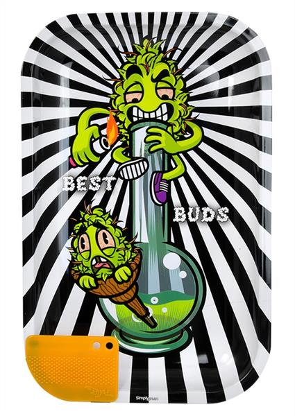 DrehTablett-Rolling Tray Large Best Buds Smoke me ca. 27,5x17,5x2cm