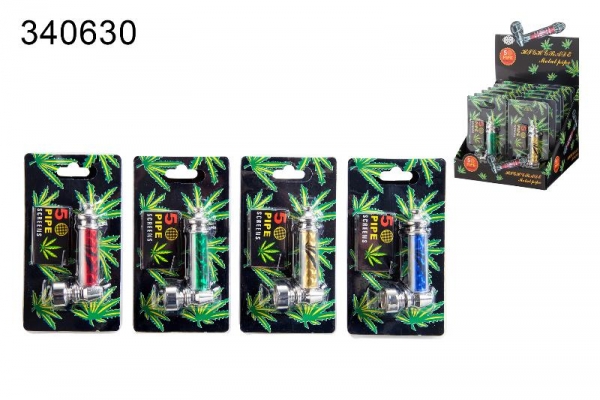 1 Pfeifen Set Blister Metallpfeife Siebe 6,5cm