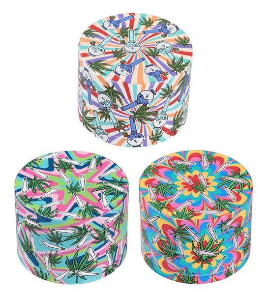 1 Metall Grinder/Polinator "Colourful Leaves" 4-part, ø 60mm