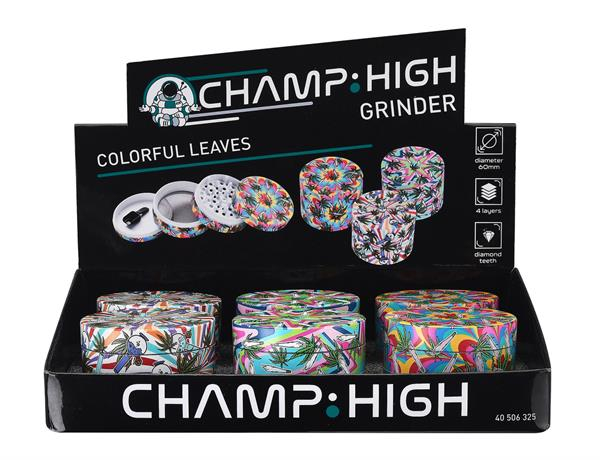 1 Metall Grinder/Polinator "Colourful Leaves" 4-part, ø 60mm