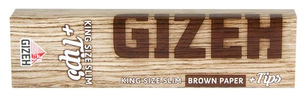 Gizeh BROWN King Size Slim Papier + Tips