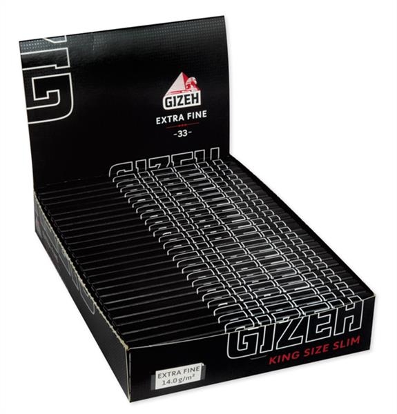 Gizeh Extra Fine (Black) King Size Slim Papier -33-