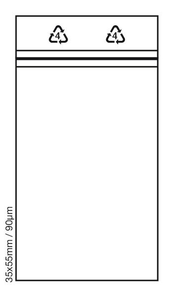 100 Tütchen 35x55mm 90µm Druckverschluss Beutel Zip Bags Polybeutel