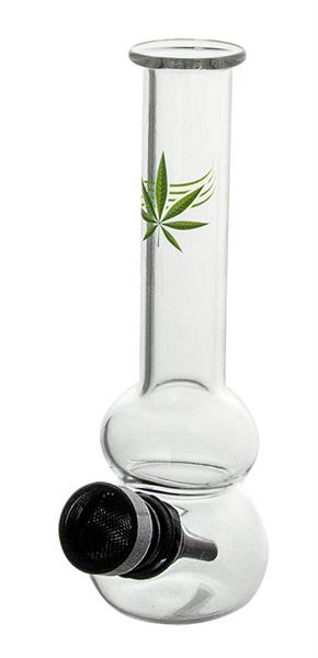 Glas Bong Mini 12cm "Hanf"