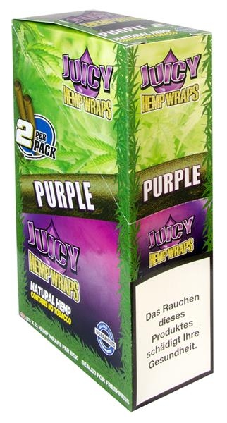 Juicy Hemp Wraps 50 (25x2) BOX Purple: (Grape/Trauben Geschmack)