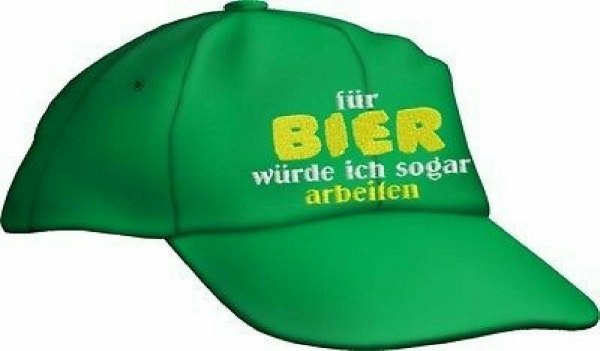 Caps FUN FÜR BIER WÜRDE ICH SOGAR ARBEITEN Sprüche Base Cap bestickt Basecap