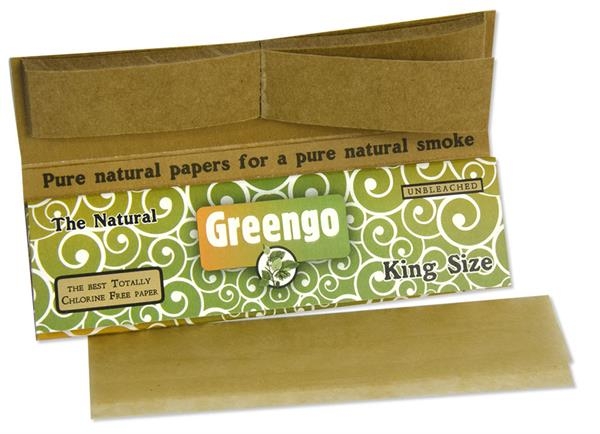 Zigarettenpapier Greengo Unbleached 2 in 1 King Size Papers mit Filtertips