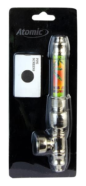 US Schraubpfeife aus Metall, 130mm, "Maria Senior" + Siebe