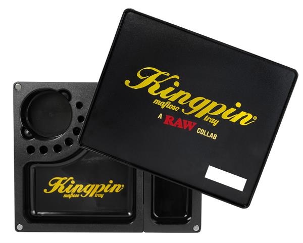 Kingpin Mafioso Tray DrehTablett Rolling schwarz Rolling Tray