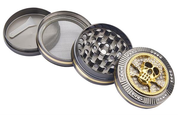 CNC Aluminium Grinder Pollinator 4 part ø 50mm SKULL