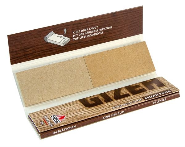 Gizeh BROWN King Size Slim Papier + Tips