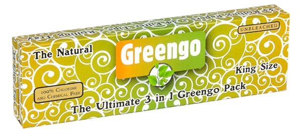 Zigarettenpapier Greengo Unbleached 2 in 1 King Size Papers mit Filtertips