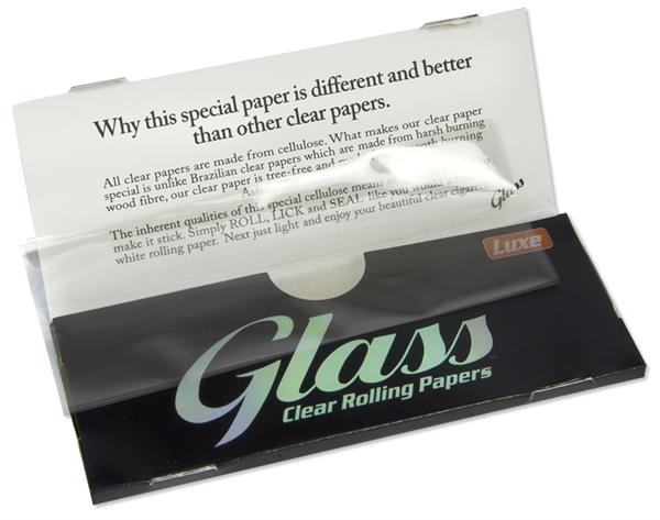 GLASS Clear King Size transparentes Papier 24er Box  Zigarettenpapier