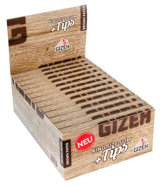 Gizeh BROWN King Size Slim Papier + Tips