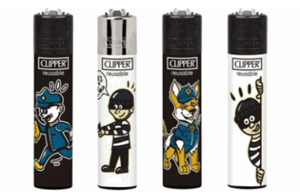 Clipper Feuerzeuge groß 48er Display Sprüche Diebe