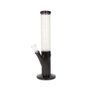 Super Heroes Glasbong Zylinder schwarz/transparent/sandgestrahlt, 35cm