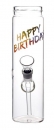 Glas Bottle Bong Happy Birthday 22cm