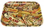 RAW Dreh-Tablett Rolling Tray groß "RAW Mix Products" ca. 34 x 28 x 2,5cm