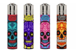 Clipper Feuerzeuge groß 48er Display Sprüche Skull